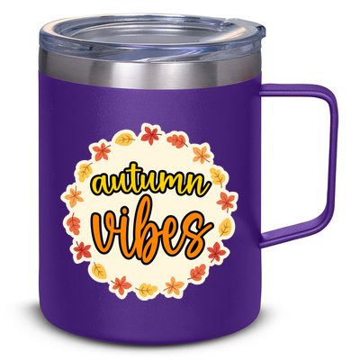 Autumn Vibes Leaf Season 12oz Stainless Steel Coffee Mug