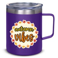 Autumn Vibes Leaf Season 12oz Stainless Steel Coffee Mug