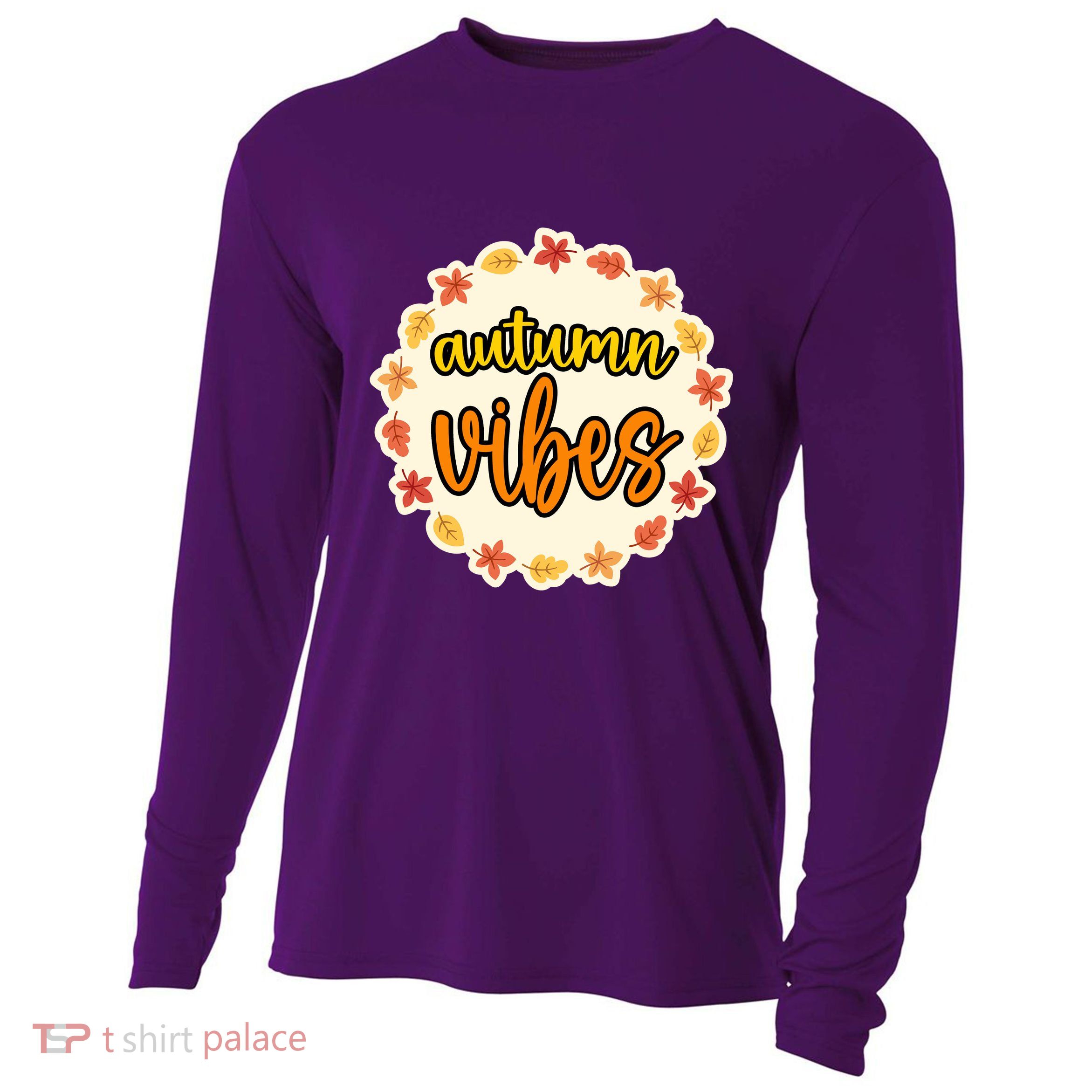 Autumn Vibes Leaf Season Cooling Performance Long Sleeve Crew