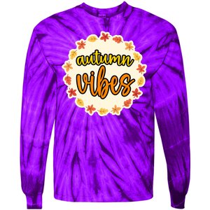 Autumn Vibes Leaf Season Tie-Dye Long Sleeve Shirt