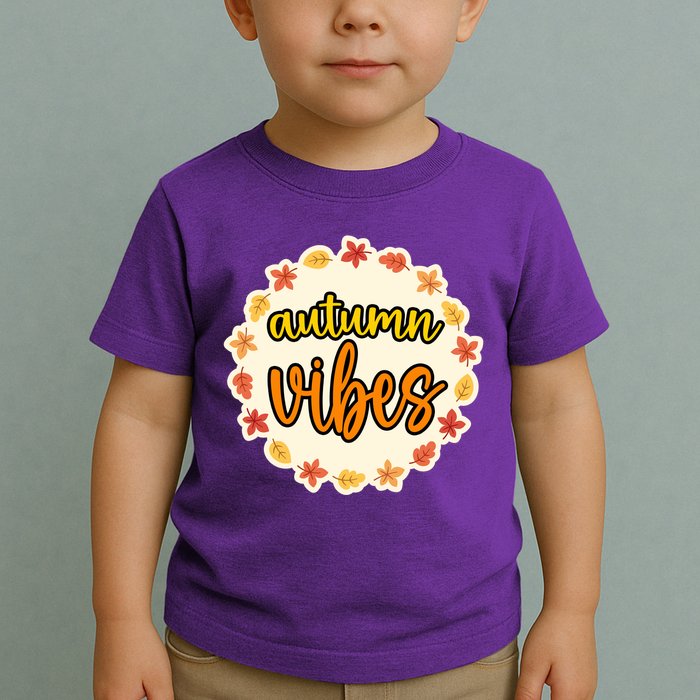 Autumn Vibes Leaf Season Toddler T-Shirt