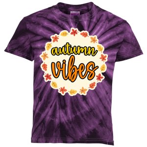 Autumn Vibes Leaf Season Kids Tie-Dye T-Shirt