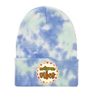 Autumn Vibes Leaf Season Tie Dye 12in Knit Beanie