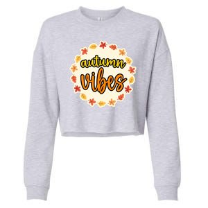 Autumn Vibes Leaf Season Cropped Pullover Crew