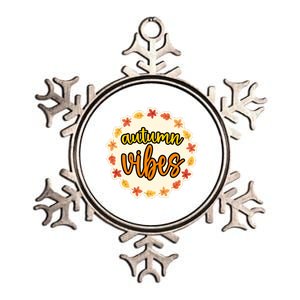 Autumn Vibes Leaf Season Metallic Star Ornament