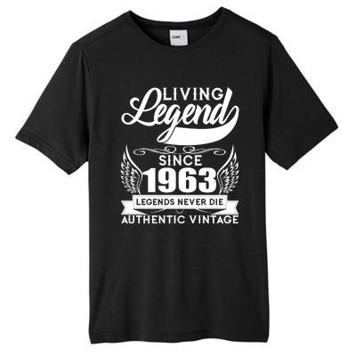 Authentic Vintage Living Legend Since 1963 Legends Never Die 60th Birthday Tall Fusion ChromaSoft Performance T-Shirt