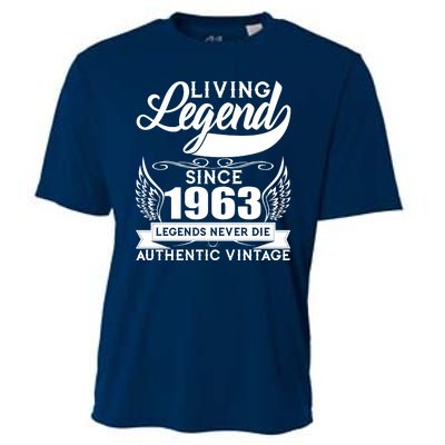 Authentic Vintage Living Legend Since 1963 Legends Never Die 60th Birthday Cooling Performance Crew T-Shirt