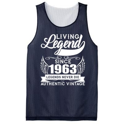 Authentic Vintage Living Legend Since 1963 Legends Never Die 60th Birthday Mesh Reversible Basketball Jersey Tank