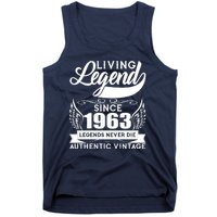 Authentic Vintage Living Legend Since 1963 Legends Never Die 60th Birthday Tank Top