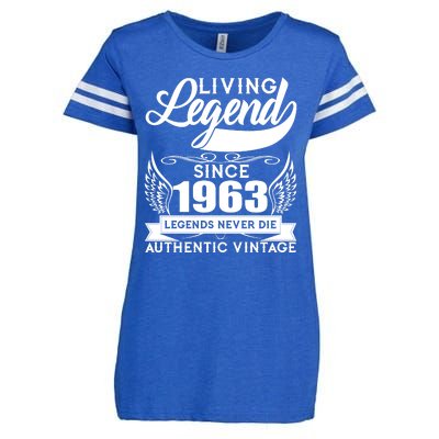 Authentic Vintage Living Legend Since 1963 Legends Never Die 60th Birthday Enza Ladies Jersey Football T-Shirt