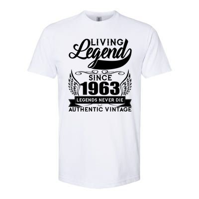 Authentic Vintage Living Legend Since 1963 Legends Never Die 60th Birthday Softstyle® CVC T-Shirt