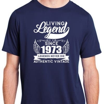 Authentic Vintage Living Legend Since 1973 Legends Never Die 50th Birthday Adult ChromaSoft Performance T-Shirt