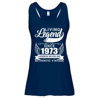 Authentic Vintage Living Legend Since 1973 Legends Never Die 50th Birthday Ladies Essential Flowy Tank