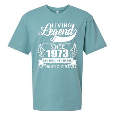 Authentic Vintage Living Legend Since 1973 Legends Never Die 50th Birthday Sueded Cloud Jersey T-Shirt