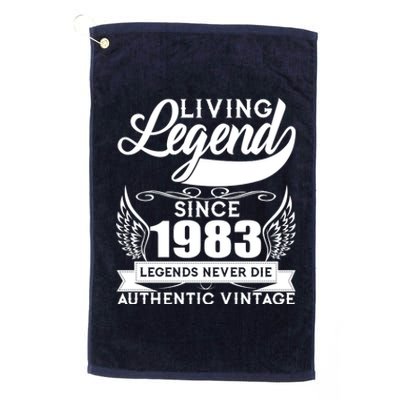 Authentic Vintage Living Legend Since 1983 Legends Never Die 40th Birthday Platinum Collection Golf Towel