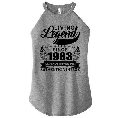 Authentic Vintage Living Legend Since 1983 Legends Never Die 40th Birthday Women’s Perfect Tri Rocker Tank