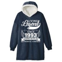 Authentic Vintage Living Legend Since 1993 Legends Never Die 30th Birthday Hooded Wearable Blanket