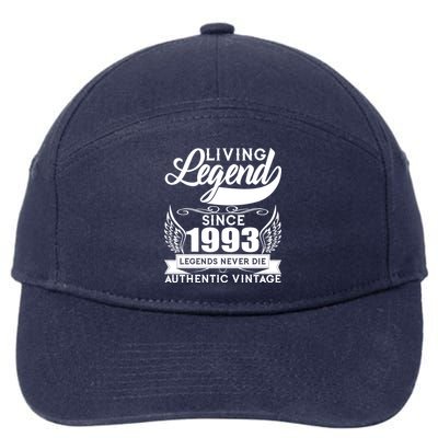 Authentic Vintage Living Legend Since 1993 Legends Never Die 30th Birthday 7-Panel Snapback Hat