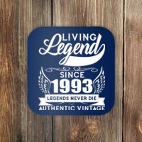 Authentic Vintage Living Legend Since 1993 Legends Never Die 30th Birthday Coaster