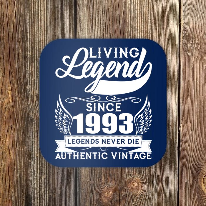 Authentic Vintage Living Legend Since 1993 Legends Never Die 30th Birthday Coaster