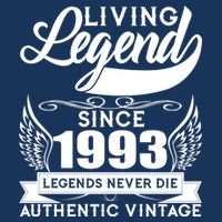 Authentic Vintage Living Legend Since 1993 Legends Never Die 30th Birthday Flatbill Hat