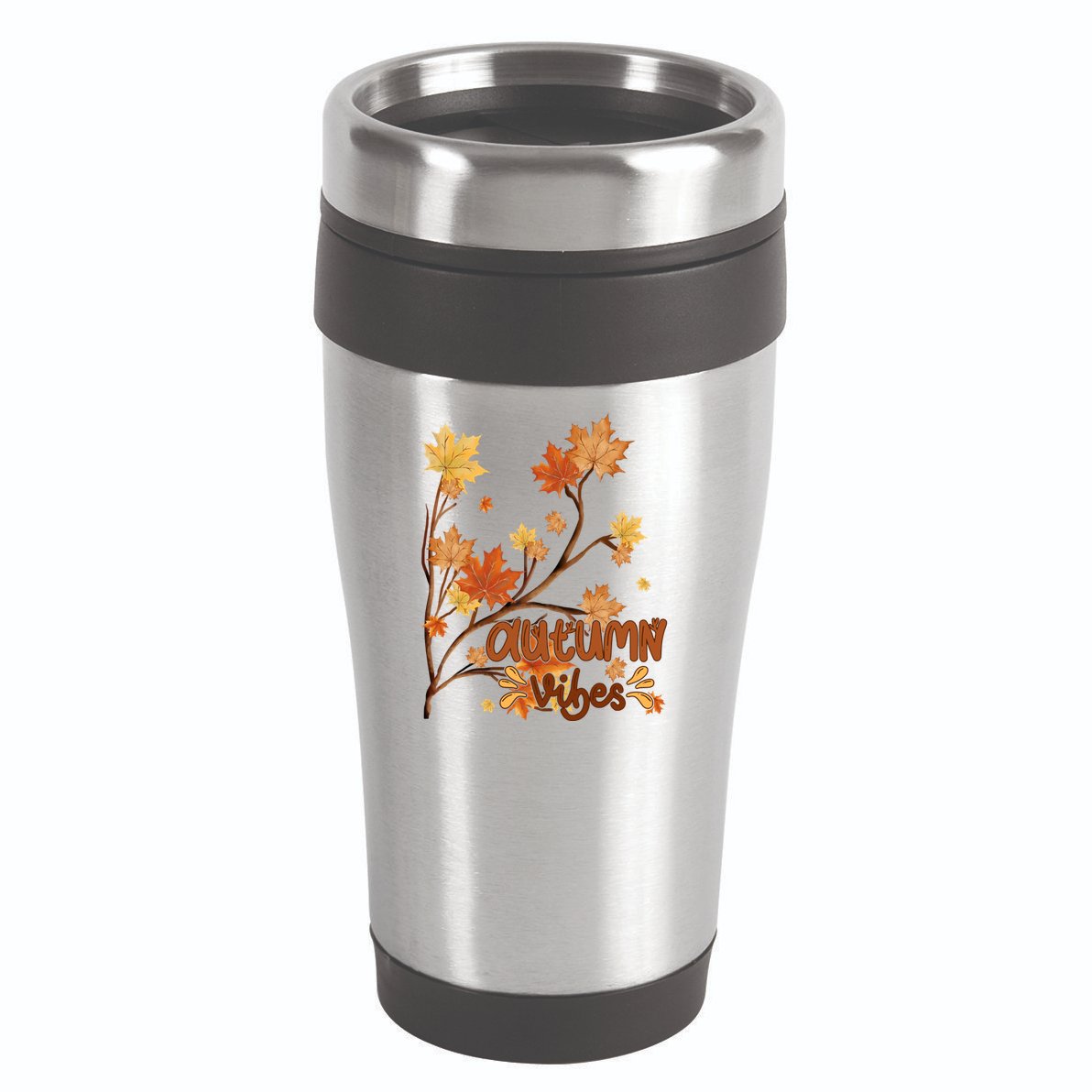 Autumn Vibes Leaves Cozy 16oz Travel Tumbler