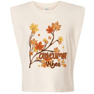 Autumn Vibes Leaves Cozy Garment-Dyed Women's Muscle Tee