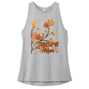 Autumn Vibes Leaves Cozy Ladies PosiCharge Tri-Blend Wicking Tank