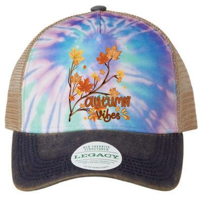 Autumn Vibes Leaves Cozy Legacy Tie Dye Trucker Hat