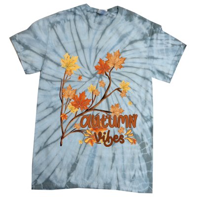 Autumn Vibes Leaves Cozy Tie-Dye T-Shirt