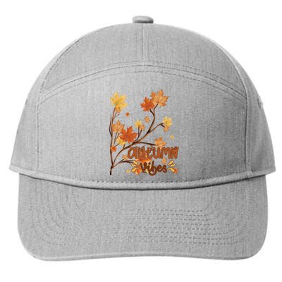 Autumn Vibes Leaves Cozy 7-Panel Snapback Hat