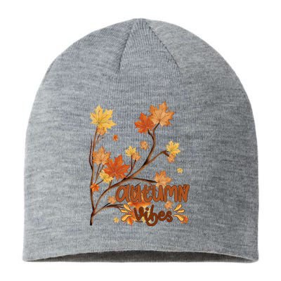 Autumn Vibes Leaves Cozy Sustainable Beanie