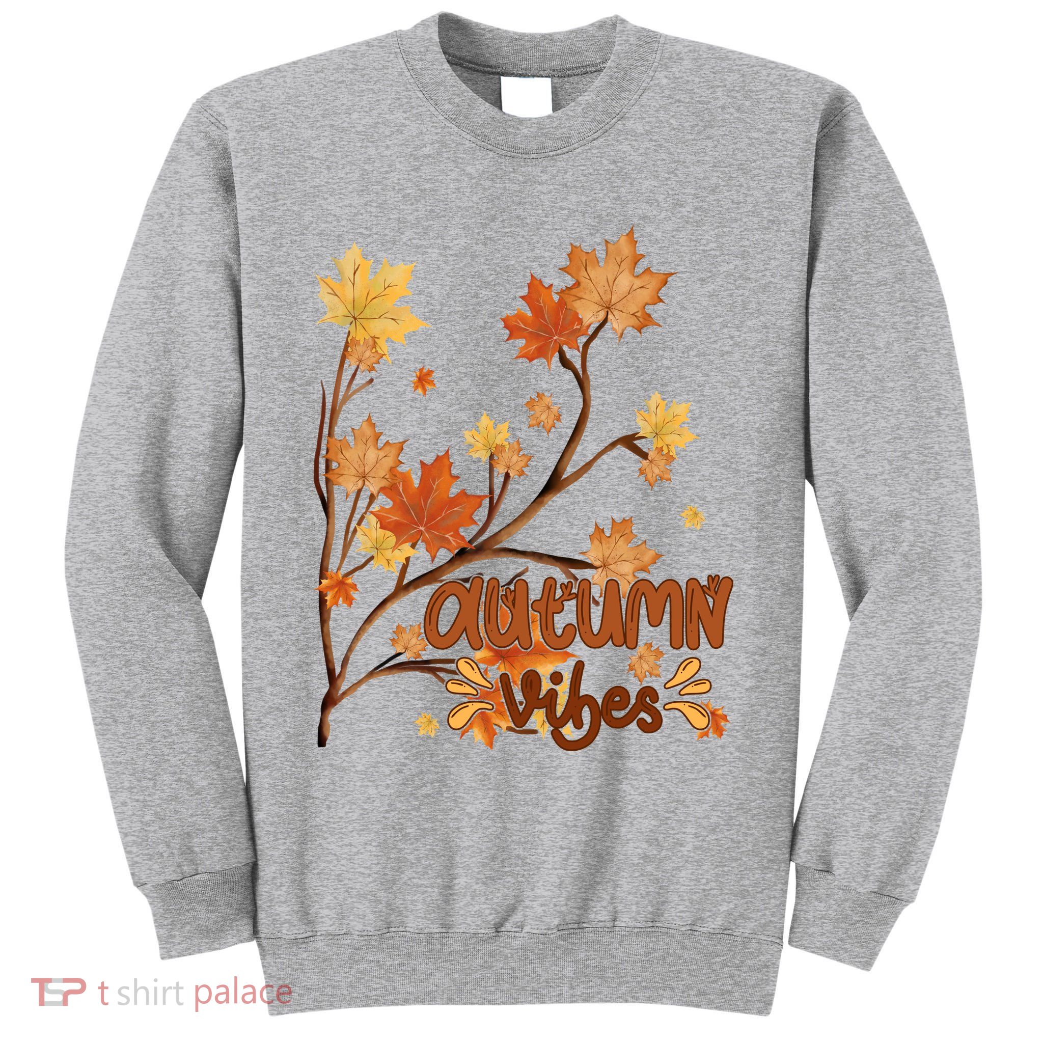 Autumn Vibes Leaves Cozy Tall Sweatshirt