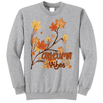 Autumn Vibes Leaves Cozy Tall Sweatshirt