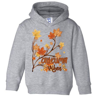 Autumn Vibes Leaves Cozy Toddler Hoodie