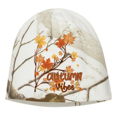 Autumn Vibes Leaves Cozy Kati - Camo Knit Beanie