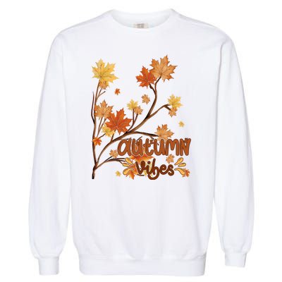 Autumn Vibes Leaves Cozy Garment-Dyed Sweatshirt