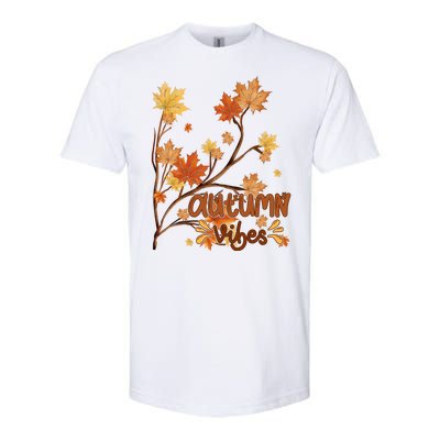 Autumn Vibes Leaves Cozy Softstyle CVC T-Shirt