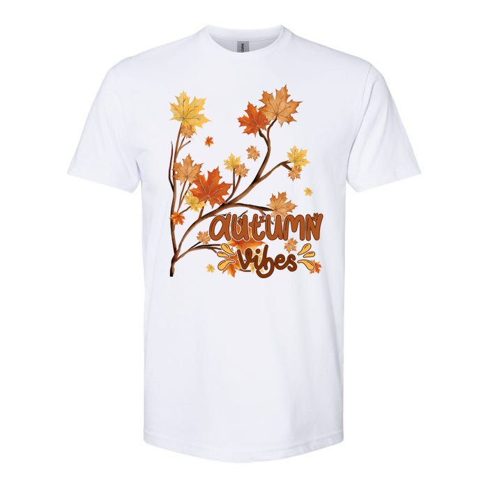 Autumn Vibes Leaves Cozy Softstyle CVC T-Shirt