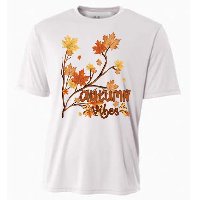 Autumn Vibes Leaves Cozy Cooling Performance Crew T-Shirt