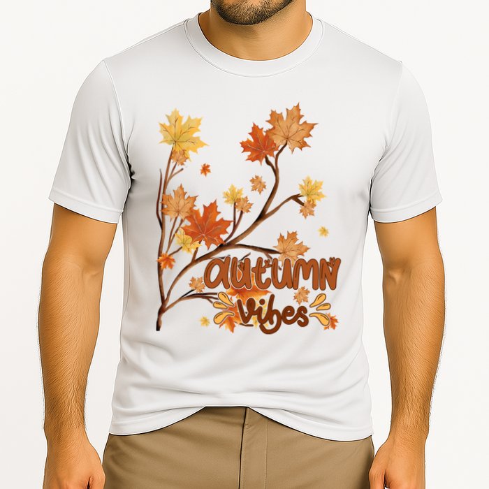 Autumn Vibes Leaves Cozy Performance Shirt