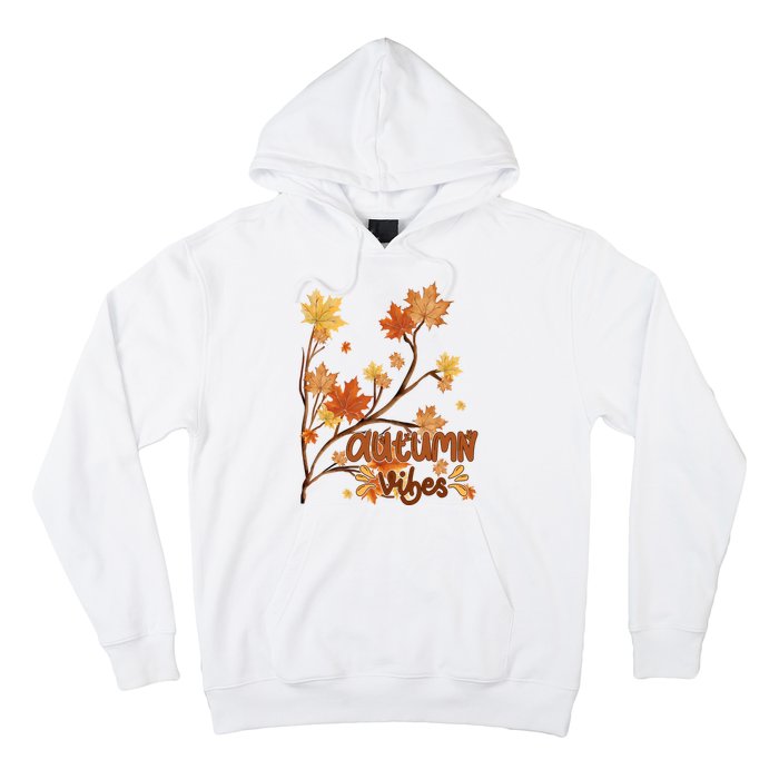 Autumn Vibes Leaves Cozy Hoodie