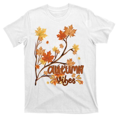 Autumn Vibes Leaves Cozy T-Shirt