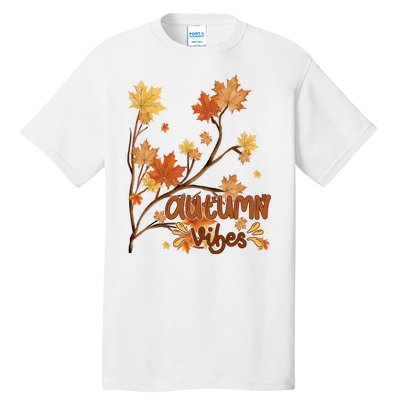 Autumn Vibes Leaves Cozy Tall T-Shirt