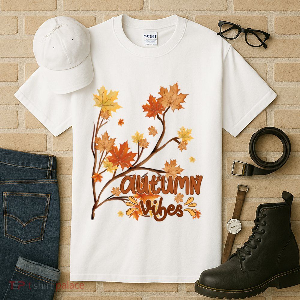 Autumn Vibes Leaves Cozy Tall T-Shirt