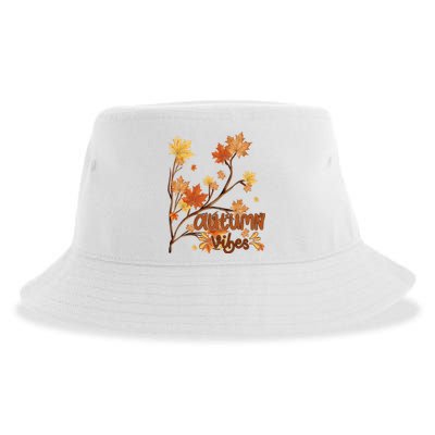 Autumn Vibes Leaves Cozy Sustainable Bucket Hat