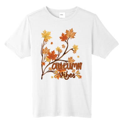 Autumn Vibes Leaves Cozy Tall Fusion ChromaSoft Performance T-Shirt