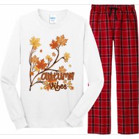 Autumn Vibes Leaves Cozy Long Sleeve Pajama Set