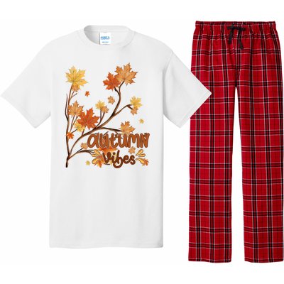 Autumn Vibes Leaves Cozy Pajama Set