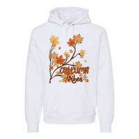 Autumn Vibes Leaves Cozy Premium Hoodie